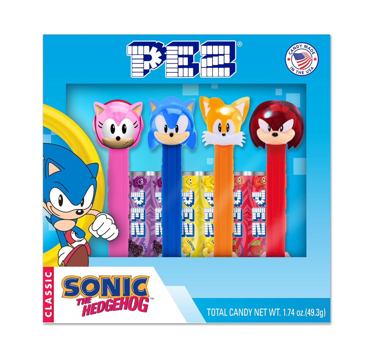 Sonic the Hedgehog PEZ Gift Set (Four PEZ Dispensers Six Candy Refills)