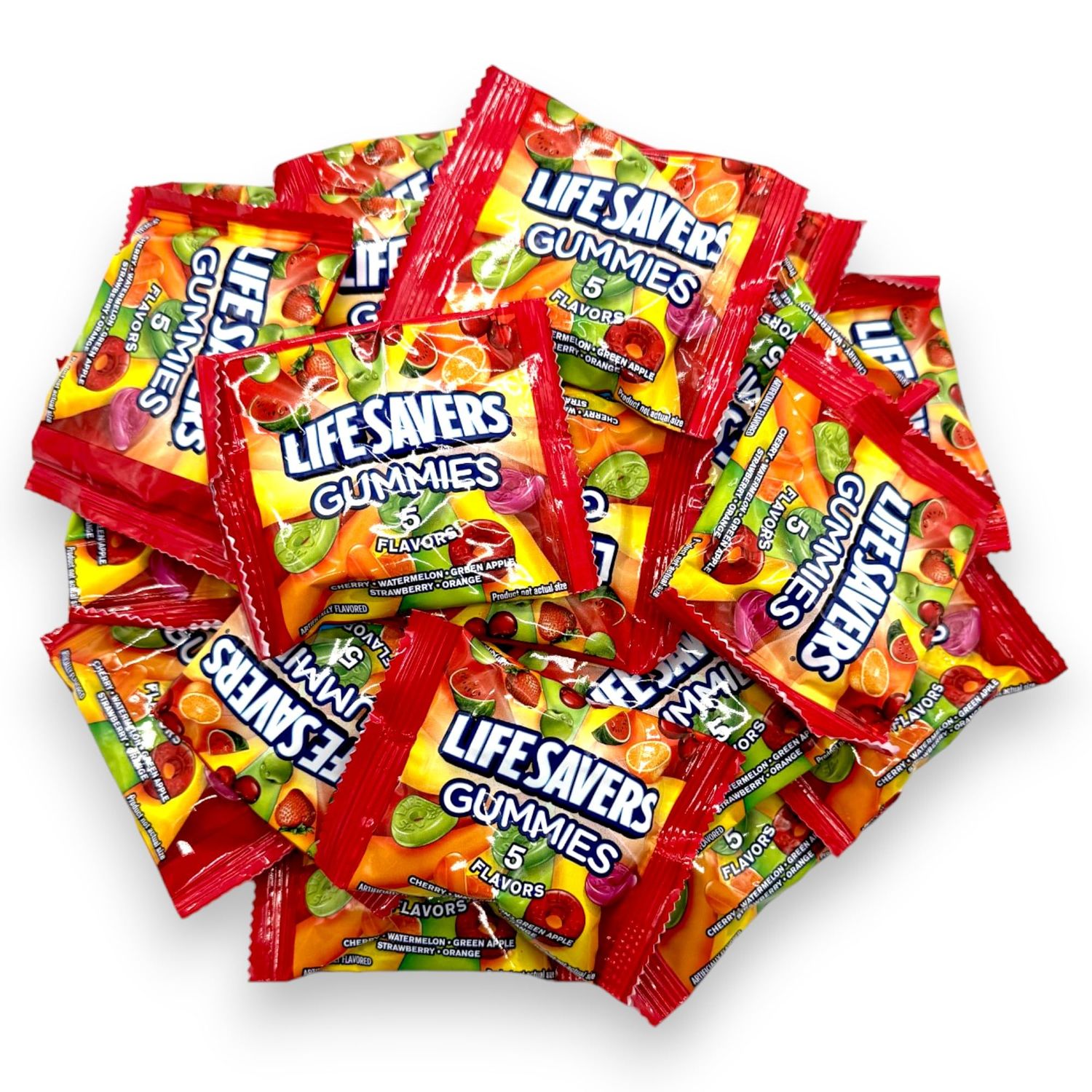 Life Saver Gummies-1.5 lbs Individually Wrapped Fun Size Packs of Gummy Candy-5 Life SaverFlavors, Perfect for Snacking and Parties(24 oz)