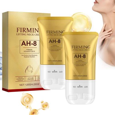 AH-8 Firming Neck Cream for Crepey Skin Body Care Comfort, Roller Neck Cream,Contains Hexapeptide, Moisturizing, Tightening Lotions Cosmetic Skin Care Skin Repair(2PCS)
