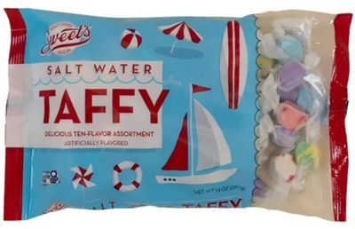 Sweet Candy Company Salt Water Taffy Individually Wrapped - Salt Water Taffy Candy, Old Fashioned Assorted Flavors, Soft and Chewy Candy Mix, Gluten Free Variety Pack - 14 oz Bag