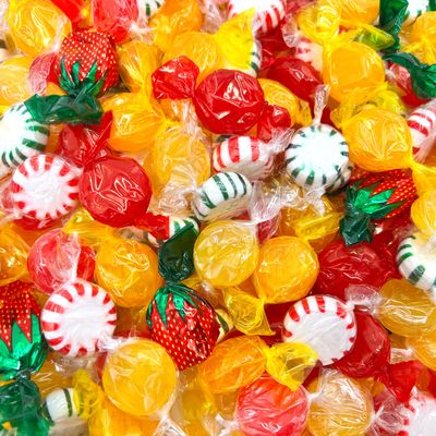 Hard Candy Party Mix 6 Pound Bulk Bag Mint, Cinnamon, Butterscotch, Fruit Flavors Individually Wrapped - Approx. 450 Count