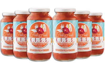 San Marzano Tomato Pasta Sauce by Frik &amp; Frak, 6-Pack, No Sugar Added, No Preservatives, Gluten Free, 36 Month Shelf Life, Artisan Small Batch Crafted Pasta Sauces, K.I.S.S. Sauce, 24 Oz Jars