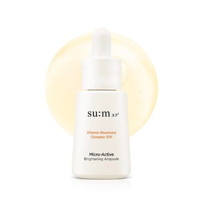 SU:M Micro-Active Toning Ampoule (0.5 fl oz) - High Potency Serum for Immediate and Firming, All Skin Types, Korean Skin Care. Pure Vitamin C &amp; E, Niacinamide.