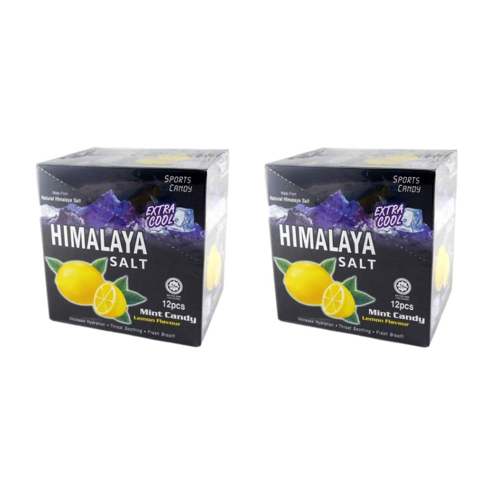 Generic 2 Boxes Big Foot Natural Himalaya Salt Mint Candy - Lemon Flavour (Total 24 Pcs)