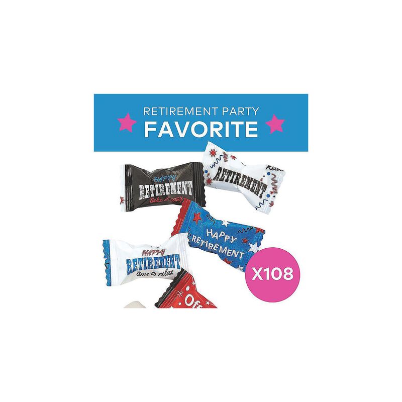 Happy Retirement Buttermint Candy (108 Individually Wrapped Pieces - 14 oz)