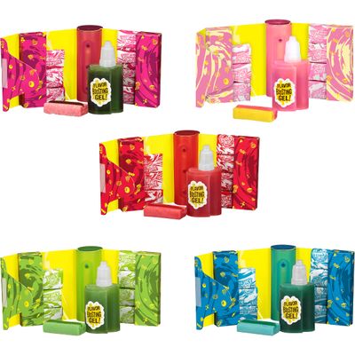 Juicy Drop Easter Bulk Gum with Sour Candy Gel, 8 Count, Pack of 16 Sweet and Sour Fun Candy Gum in Assorted Fruity Flavors For Easter Basket Stuffers, Party Favors, Treats and Gifts for Kids