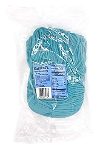 Gustaf&#39;s Blue Raspberry Licorice Laces - 2 Lb. Bag