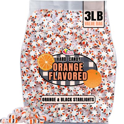 Orange Bulk Candy - 3 Pounds - Bulk Fall Themed Candies - Orange Fruit Flavored Suckers