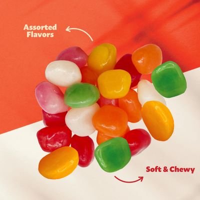 Tiny Jelly Beans 2-Pound Bag Assorted Fruit Flavored Candy Mini Size