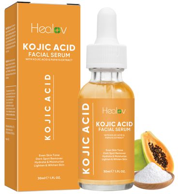 Kojic Acid Serum - Dark Spot Remover for Face &amp; Body - Skin Brightening for Spots, Hyperpigmentation, Discoloration - Facial Oil Reduces Acne, Scars, &amp; Evens Tone - Dark Spot Correcting Glow Serum