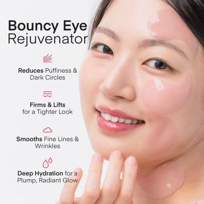 Peptide Collagen Under Eye Patches: Hydrogel Mask for Puffy Eyes Dark Circles Wrinkles Undereye Bags Fine Lines & Smile Lines - Korean Skin Care Deep Hydrating & Firming Eye Treatment, 30 Pairs