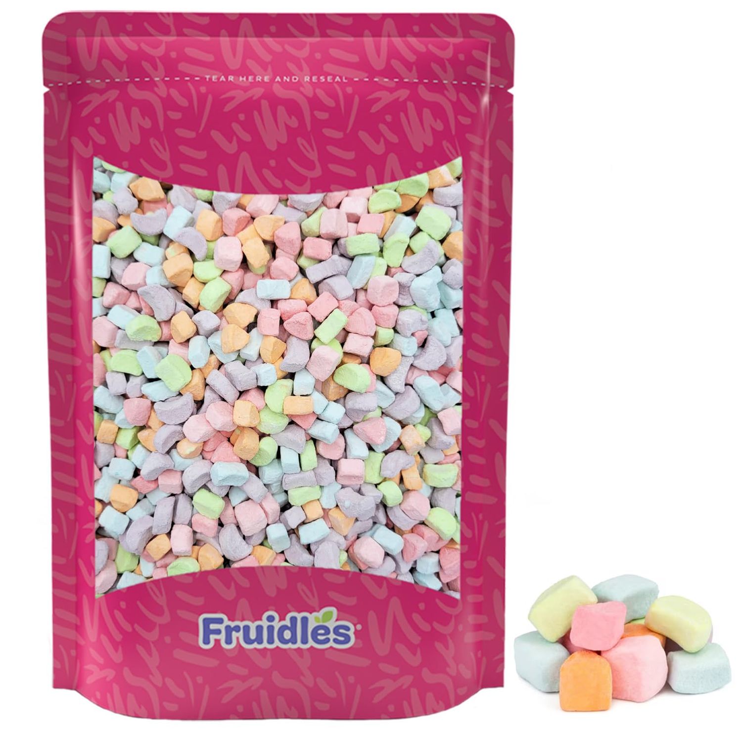 Fruidles Multicolor Mini Dehydrated Marshmallows in Resealable Bag - for Great Toppings (5 Ounces)