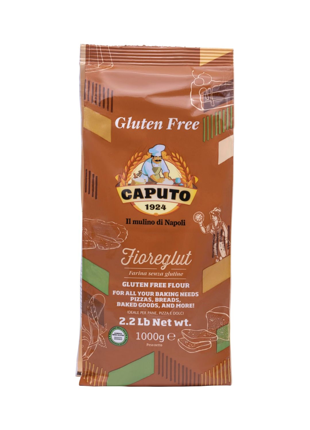Antimo Caputo Gluten Free Pizza Flour 2.2lb - All Natural Multi Purpose Flour &amp; Starch Blend for Baking Pizza, Bread, &amp; Pasta