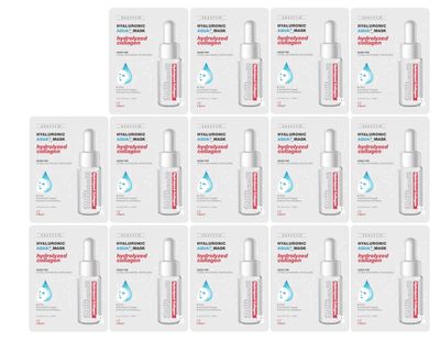 BEAUTY29 Hyaluronic Aqua Plus Essence Full Face Facial Sheet Mask 14 Sheets - 2 WEEKS SET (COLLAGEN - 14 pack)