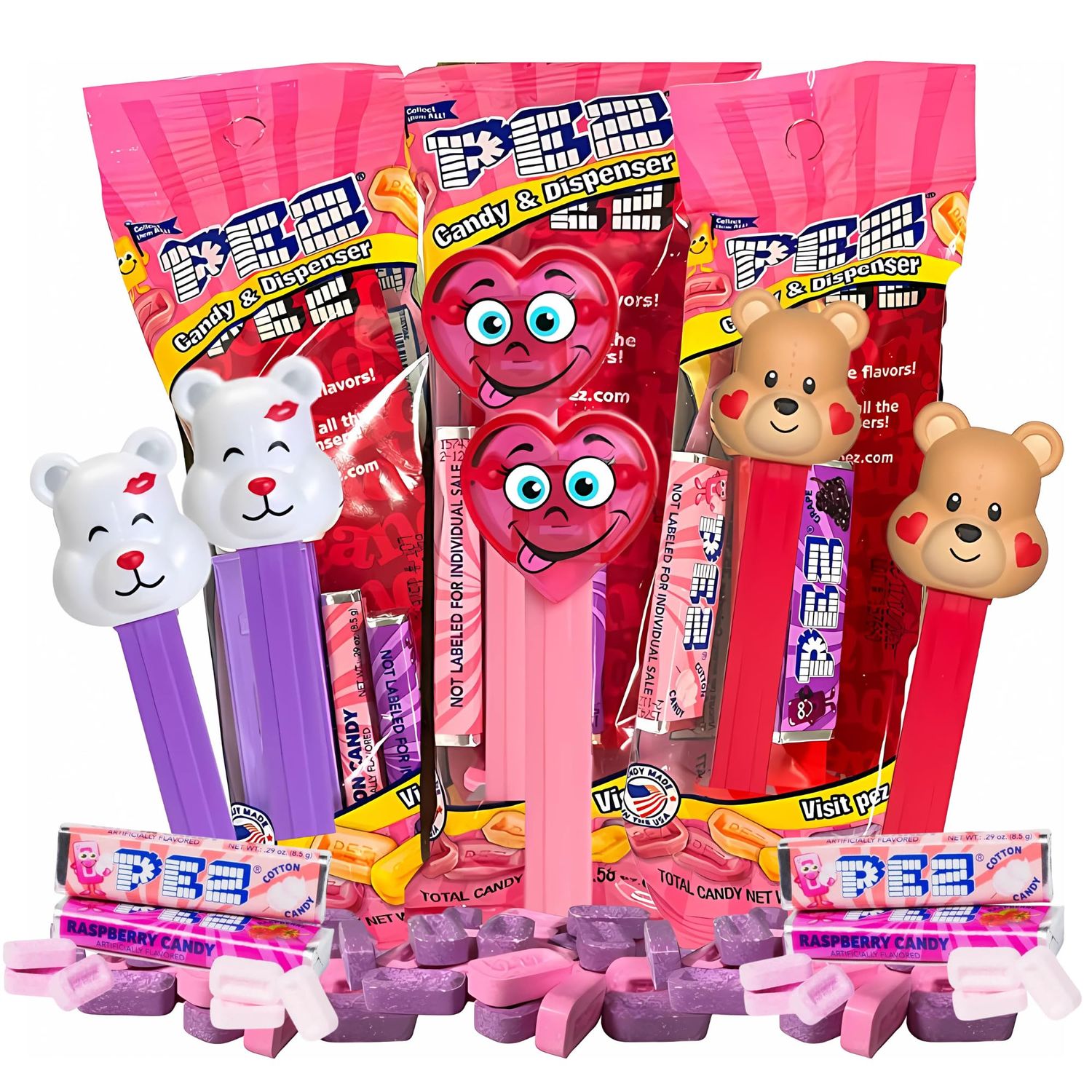 Needzo Easter Candy Dispenser Gift Sets Assorted Hard Candies Refill Rolls (Pack of 3) Style May Vary (Bags)