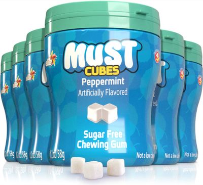 Elite Must Sugar Free Peppermint Cube Gum, 2oz (6 Pack)