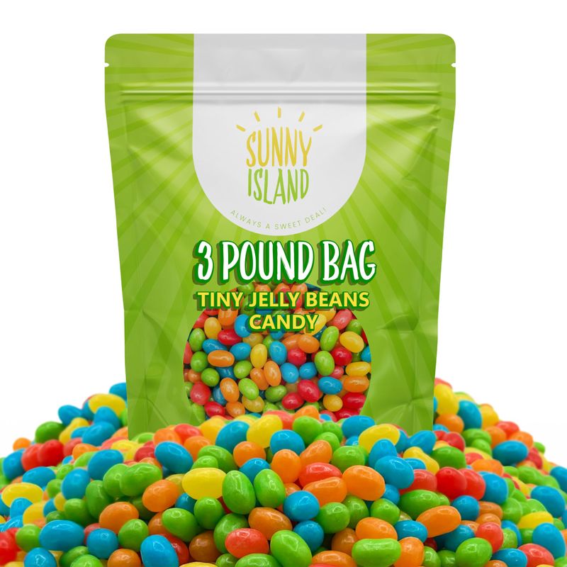 Jelly Beans Candy 3-Pound Pack Assorted Fruit Flavors, Mini Size