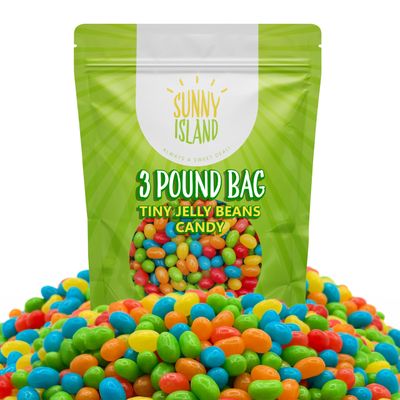 Jelly Beans Candy 3-Pound Pack Assorted Fruit Flavors, Mini Size