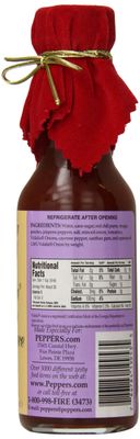 Pepper's Georgia Peach and Vidalia Onion Hot Sauce with Red Velvet Top, 5 Ounce