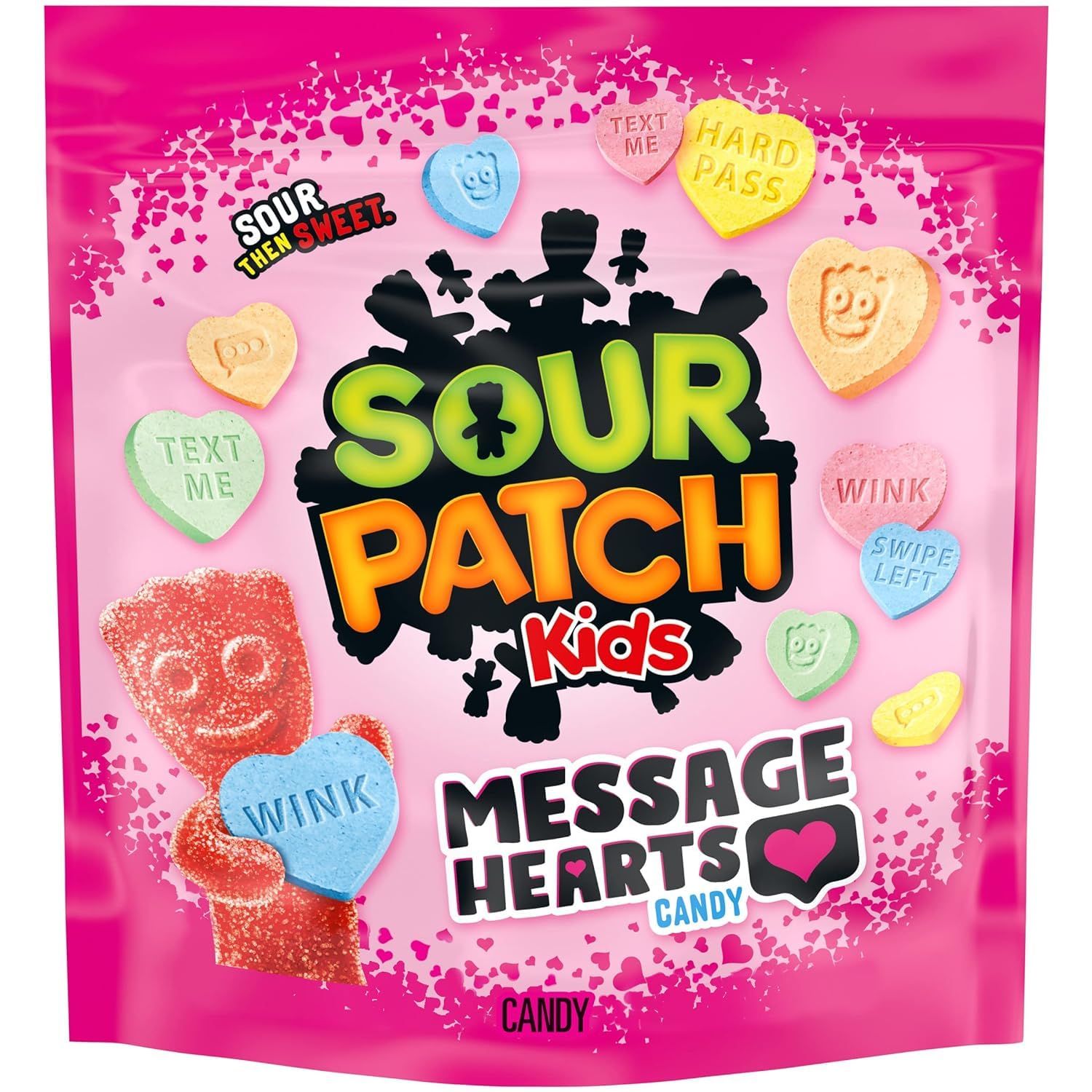 Sour Patch Kids Mother&#39;s Day Sour then Sweet Fruity Candy, Message Hearts Hard Candy 13.01 Oz