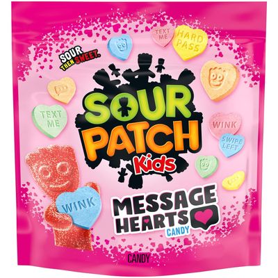 Sour Patch Kids Mother&#39;s Day Sour then Sweet Fruity Candy, Message Hearts Hard Candy 13.01 Oz