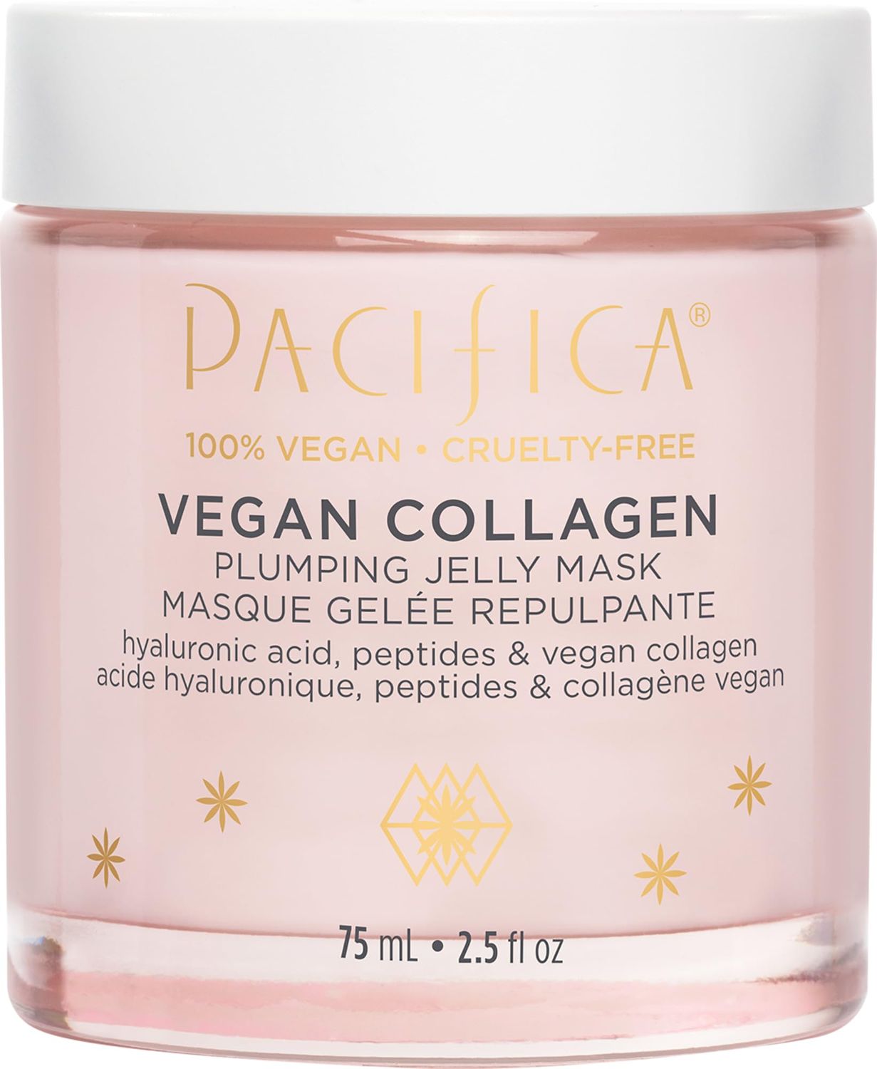 Pacifica Vegan Collagen Plumping Jelly Mask - Overnight Hydrating Face Mask with Vegan Collagen, Squalane &amp; Hyaluronic Acid, Deep Moisture for Plump, Dewy Skin, Glass Skin Glow, Clean Beauty Skincare