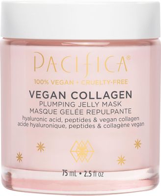 Pacifica Vegan Collagen Plumping Jelly Mask - Overnight Hydrating Face Mask with Vegan Collagen, Squalane &amp; Hyaluronic Acid, Deep Moisture for Plump, Dewy Skin, Glass Skin Glow, Clean Beauty Skincare