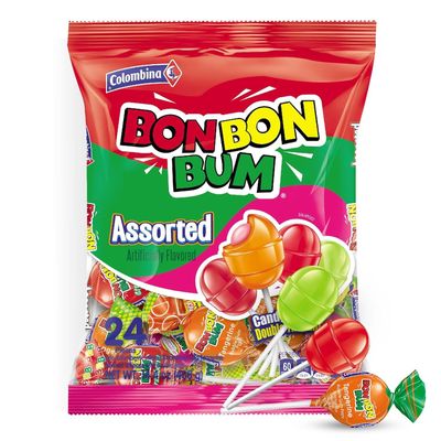 24 lollipop Bon Bon Bum (assorted) vegan friendly