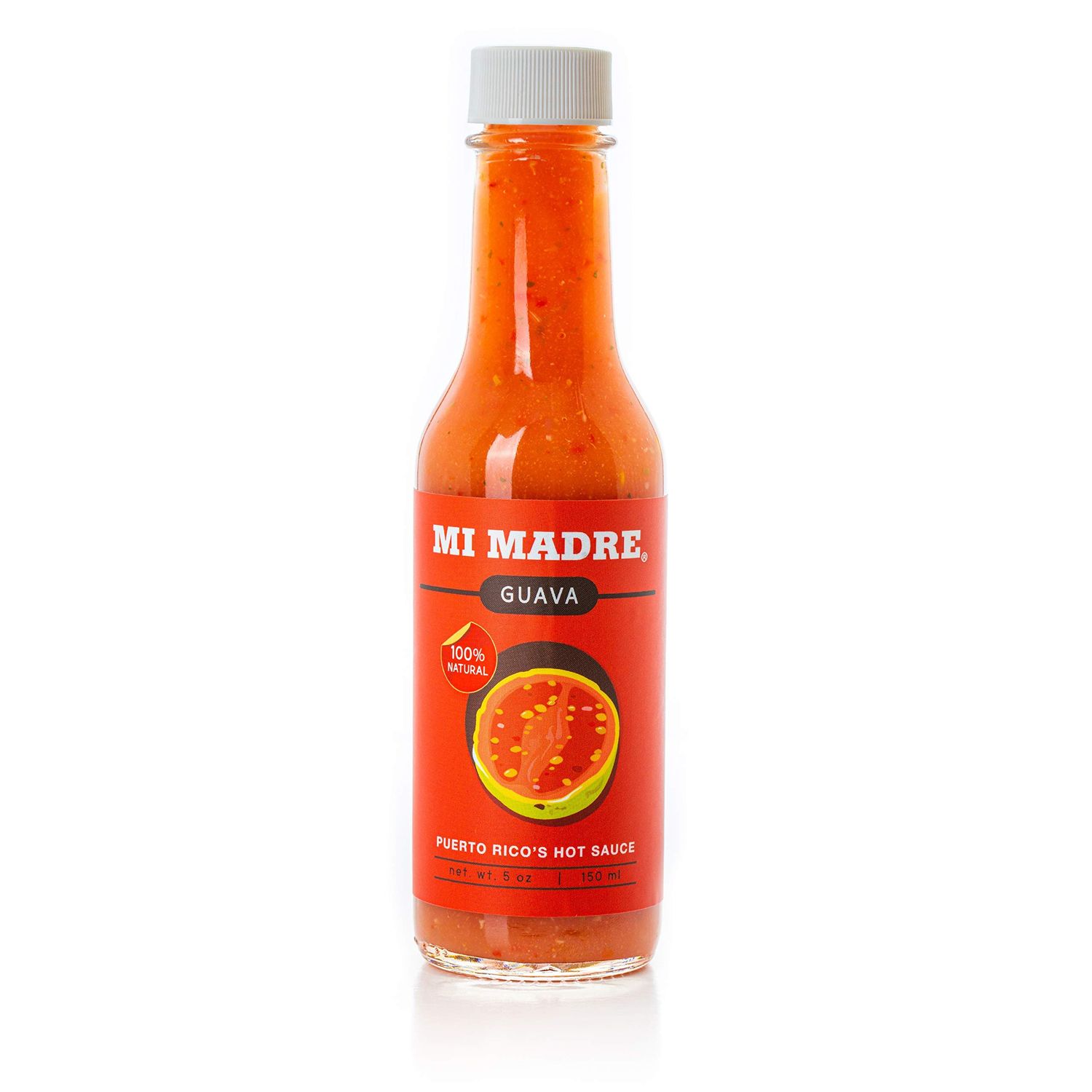 Mi Madre Guava Hot Sauce, Handcrafted in Puerto Rico, 100 Percent Natural, 5 Ounce (Pack of 1)
