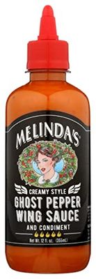 Melindas Creamy Style Ghost Pepper Wing Sauce, 12 Ounces (Pack Of 6)