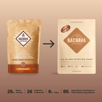 KaChava All-In-One Nutrition Shake Blend, 85 Superfoods & Nutrients, Meal Replacement, Greens Plant-Based Superfood Powder Protein Drink, Digestive Enzymes & Probiotics, Vegan Dairy Gluten Free, 2lb