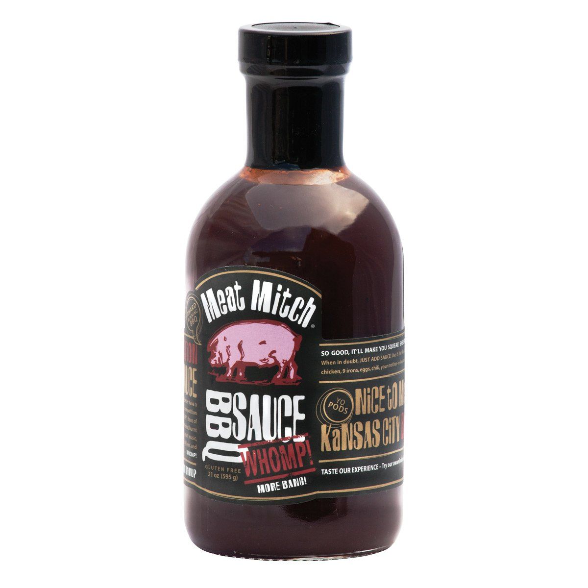 Meat Mitch WHOMP! BBQ Sauce, 21.0 Ounce Kansas City Gourmet Competition Barbecue Sauce