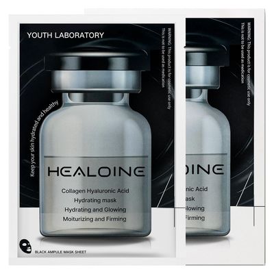 HEALOINE Deep Collagen Face Mask with Hyaluronic Acid, Overnight 500ppm High Concentration Hydrolyzed Collagen Mask, Firming Korean Face Mask for Women 30g10ea