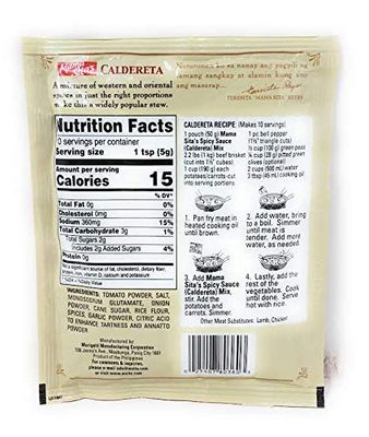 Mama Sitas Caldereta Spicy Sauce Mix 1.76oz (50g) 6 Pack
