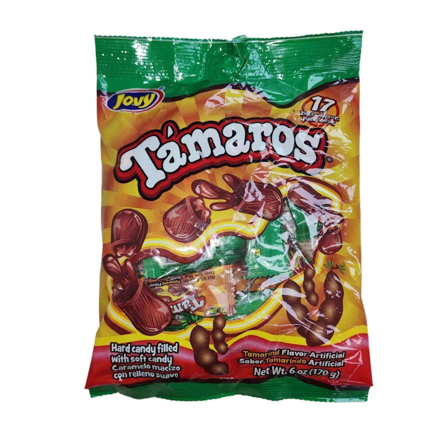 Jovy Tamaros Tamarind Flavored Candy 6oz Bag Mexican Candy