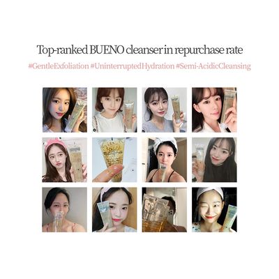 Bueno Pure Moonlight Rose Floral Cleanser Anti-Aging Gentle Face Wash with Rose Petals for All Skin Exfoliating and Moisturizing Vegan Gel Rich in Antioxidantsl 2.7, Fl Oz