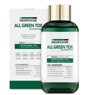 MEDIPICKME All Green Centella Toner 5.07 Fl Oz Hydrating &amp; Soothing Facial Toner with Centella Asiatica Deeply Cleanses, Nourishes &amp; Restores Skin Barrier Korean Skincare for a Radiant Glow