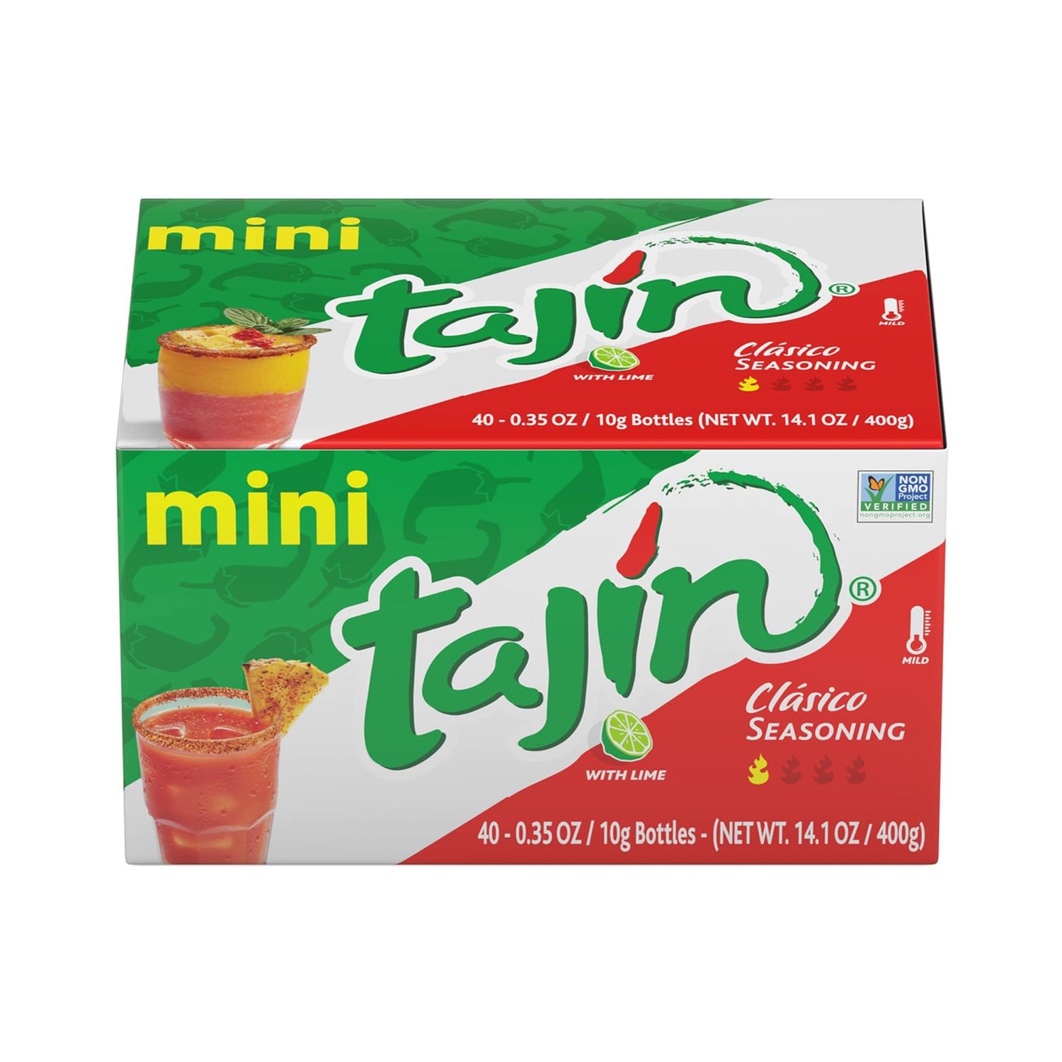 Tajn Clsico Chile Lime Seasoning Mini Display 0.35 oz, 40 Mini Bottles (Pack of 1)