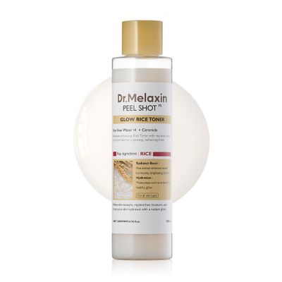 Dr.Melaxin Peel Shot glowe Rice Toner 200ml hydrated Skin Cleansing Skin Korean Skin Care