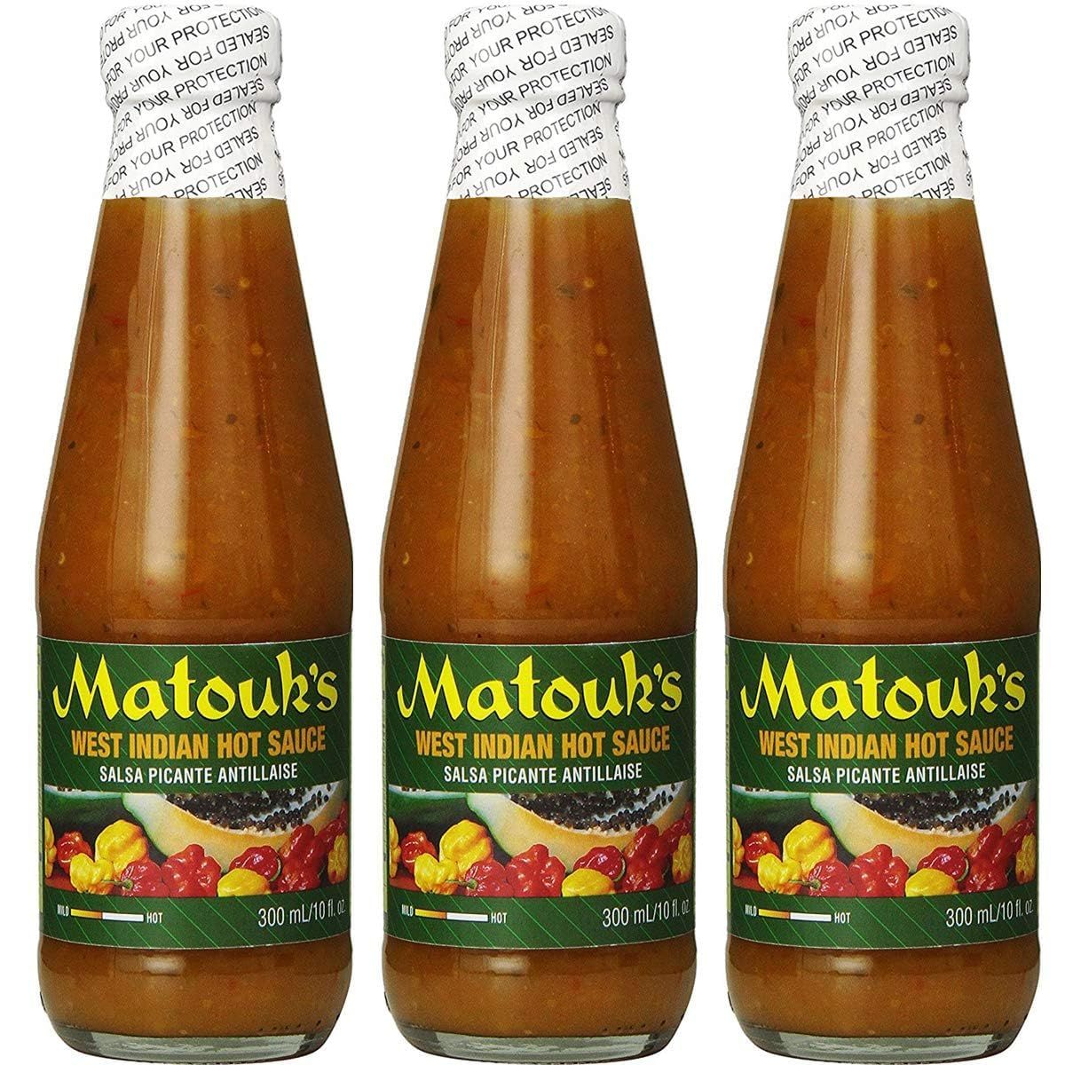 Matouk&#39;s West Indian Hot Sauce Salsa Picante 10 Ounce (Pack of 3)