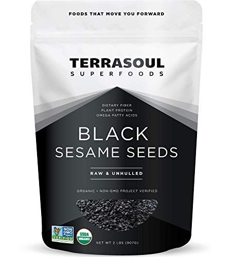 Terrasoul Superfoods Organic Black Sesame Seeds, 2 Lbs - Raw Unhulled Lab-Tested