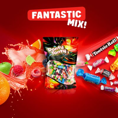 TOOTSIE ROLL Ultimate Variety Pack 3 lb - Candy in Bulk Bag, 5 Types of Tootsie Rolls (Fruit Chews, Frooties, Sour, Midgees, Juniors)