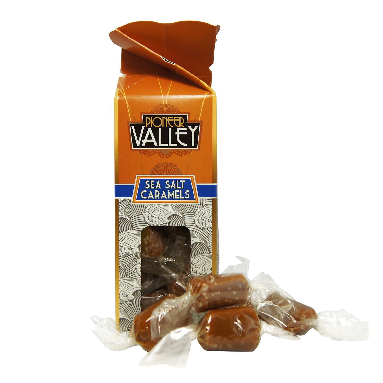Salted Caramels 8oz Box by Pioneer Valley (Soft, Premium Quality, Artisanal Caramels)