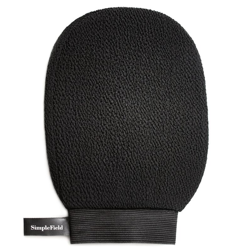 SimpleField Korean Exfoliating Mitt for Remove Dead Skin. 100% Viscose Deep Kessa Exfoliating Glove for Body Scrub, Keratosis Pilaris and Self Tanning. Easily Smooth Skin Surface. (1 Piece)