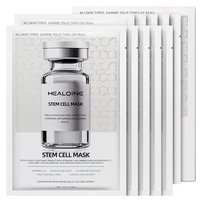 HEALOINE Stem Cell Mask Collagen Face Mask Overnight Korea Hydrating Collagen Face Masks Pore Minimizing, Elasticity Improvement Sheet Mask for All Skin Type Skincare