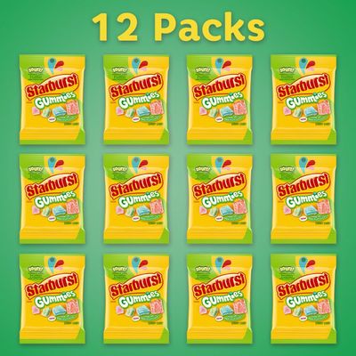STARBURST Gummies Sours Gummy Candy, 5 oz Bag (Pack of 12)