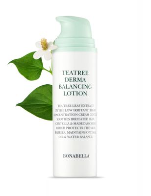 Bonabella Tea Tree Derma Balancing Face Lotion Daily Moisturizing Lotion Face Cream Hydrating Face Moisturizer w/Cica &amp; Hyaluronic Acid Tea Tree Lotion for Extremely Dry Skin 1.79 fl oz