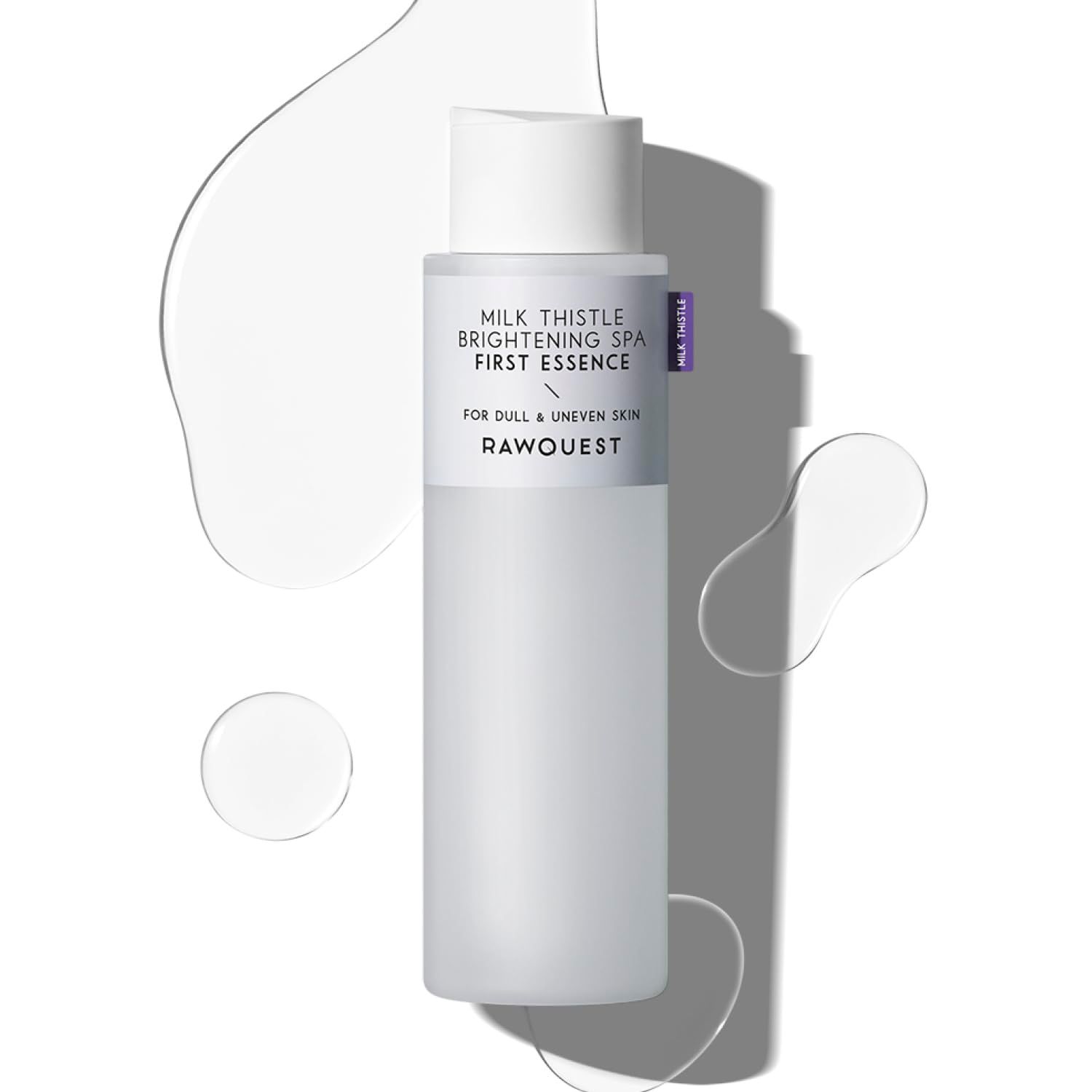 RAWQUEST- Korean Skin Care Essence Toner for Deep Hydration, Radiant Glow, Moisturizing, Soothing &amp; Dermatologist Tested w/82% Milk Thistle, Hyaluronic Acid &amp; Niacinamide, K Beauty 6.76 Fl Oz / 200ml