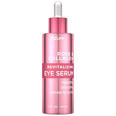 AZURE Rose &amp; Collagen Revitalizing Eye Serum - Hydrating &amp; Smoothing Reduces Wrinkles, Fine Lines &amp; Under Eye Bags Minimize Signs of Aging Made in Korea - 60mL