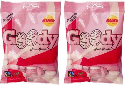 Bubs Goody Candy Ovals Godis Pack (2 pack - Strawberry/Vanilla)